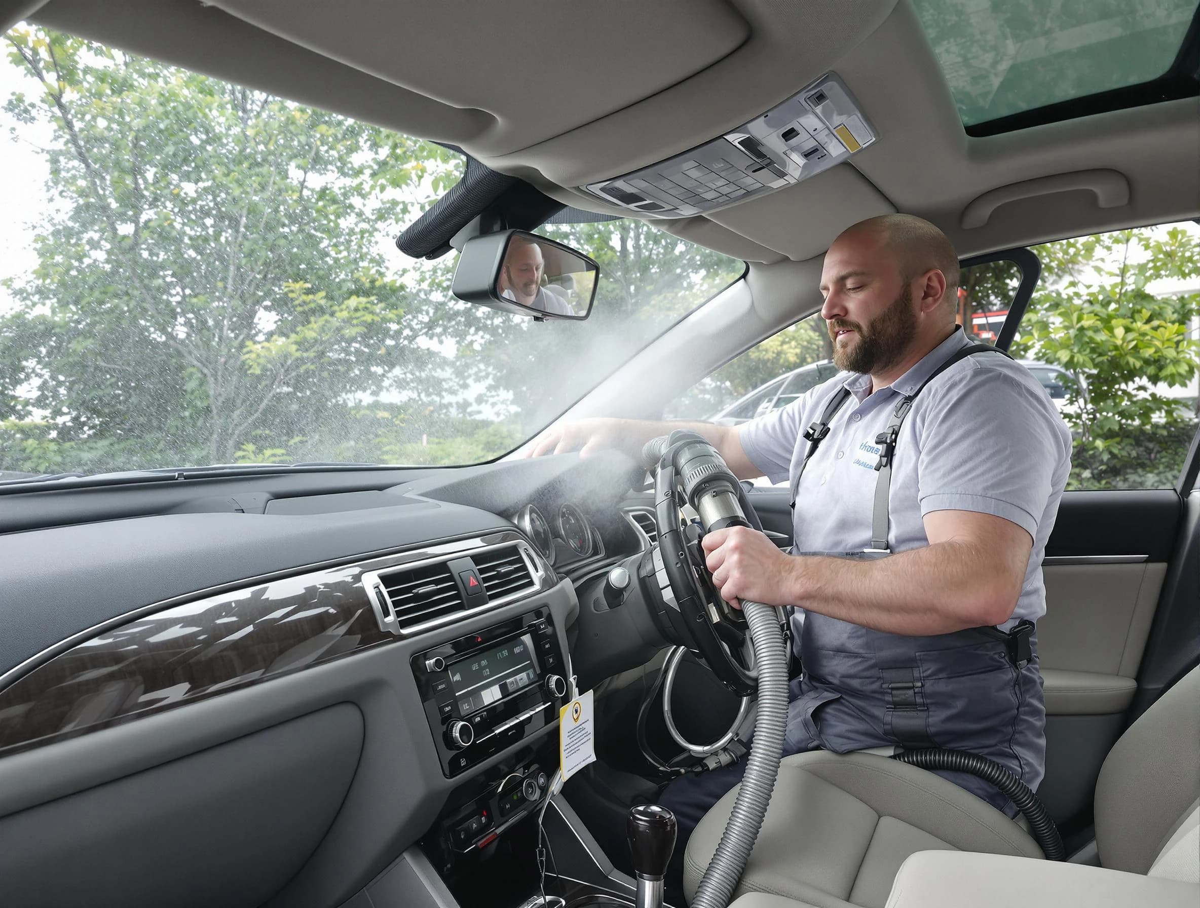 American Fork Air Duct Cleaning specialist performing professional car duct cleaning in American Fork