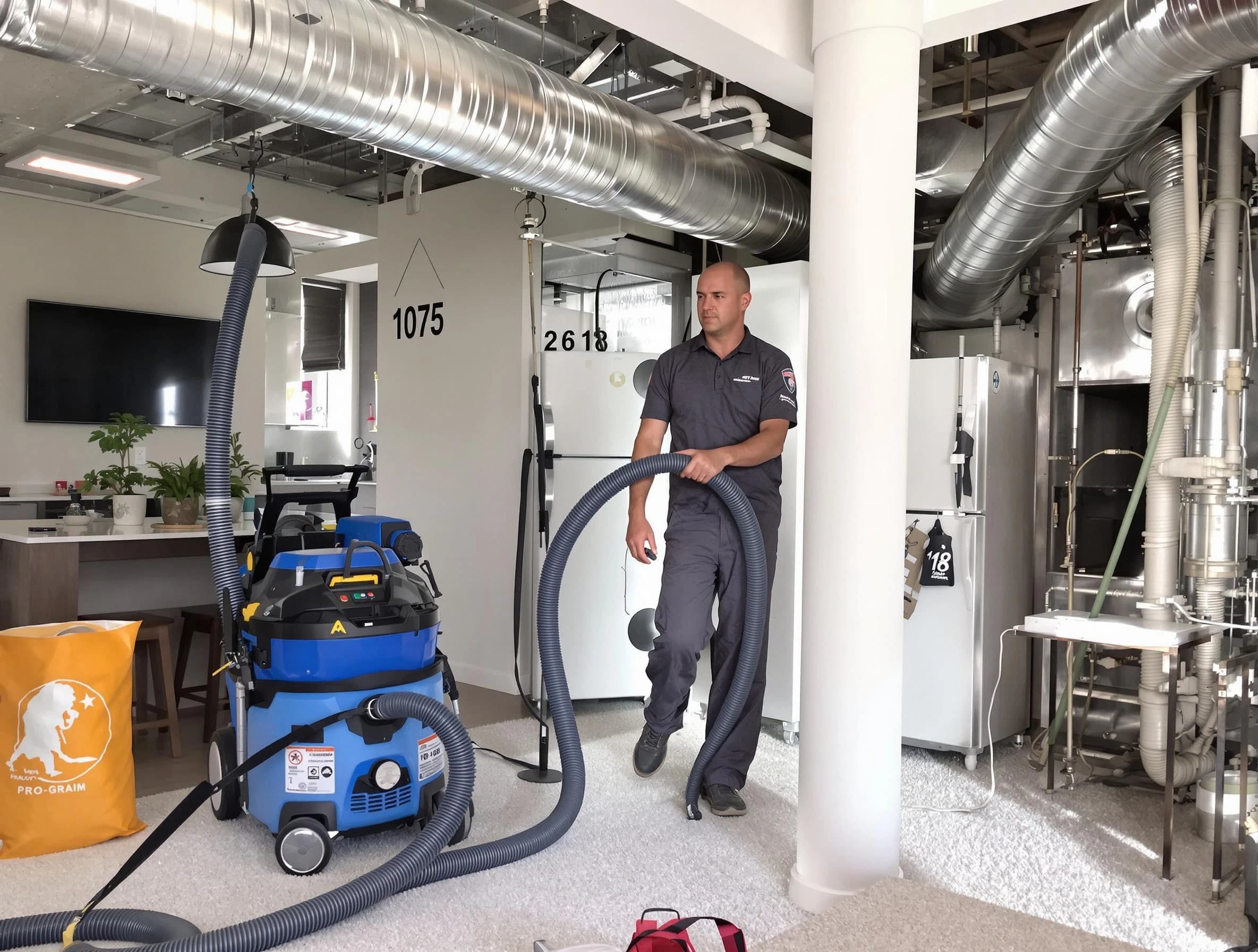 American Fork Air Duct Cleaning expert performing detailed indoor duct cleaning for improved air quality in American Fork