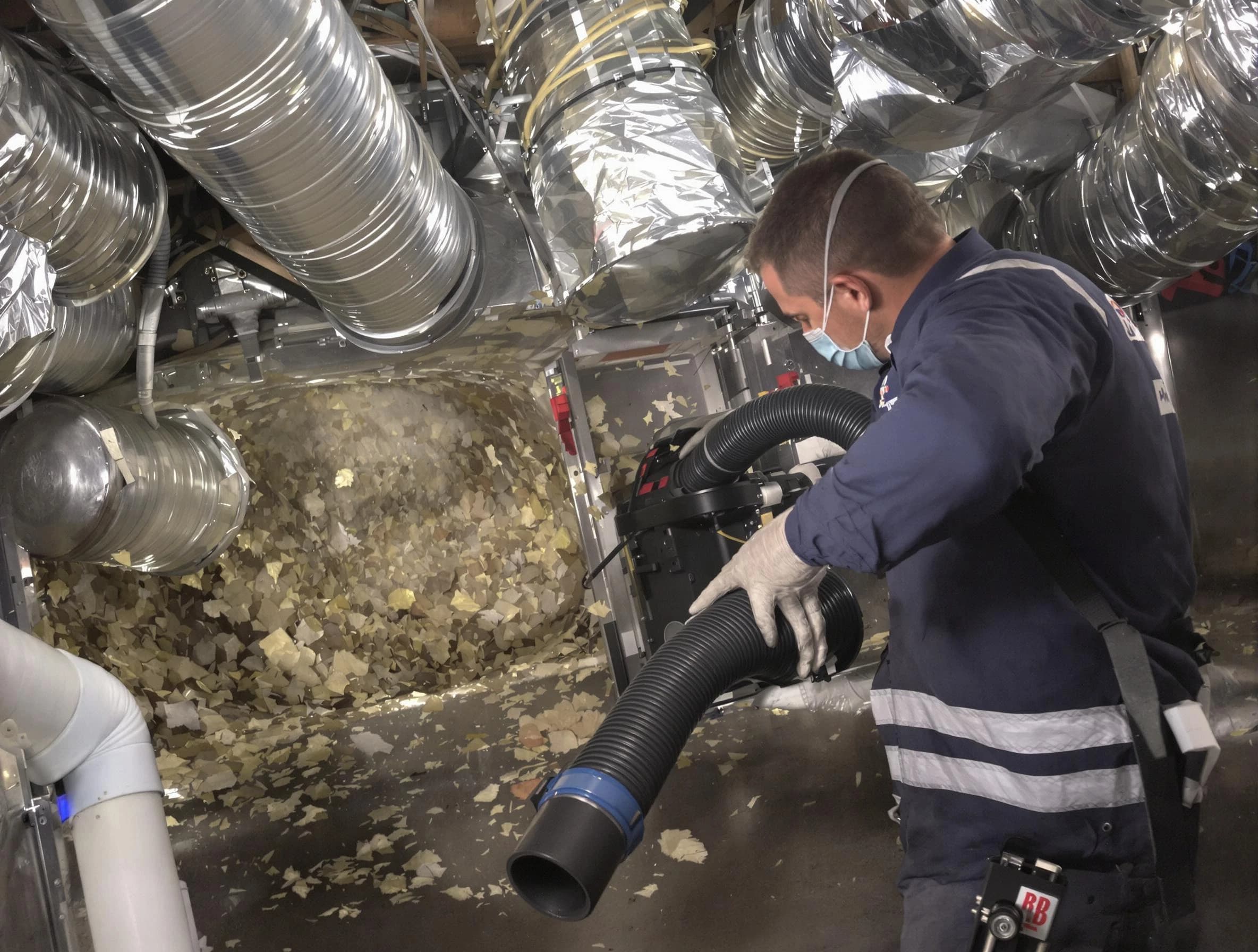 American Fork Air Duct Cleaning specialist operating negative pressure cleaning equipment for thorough duct maintenance in American Fork