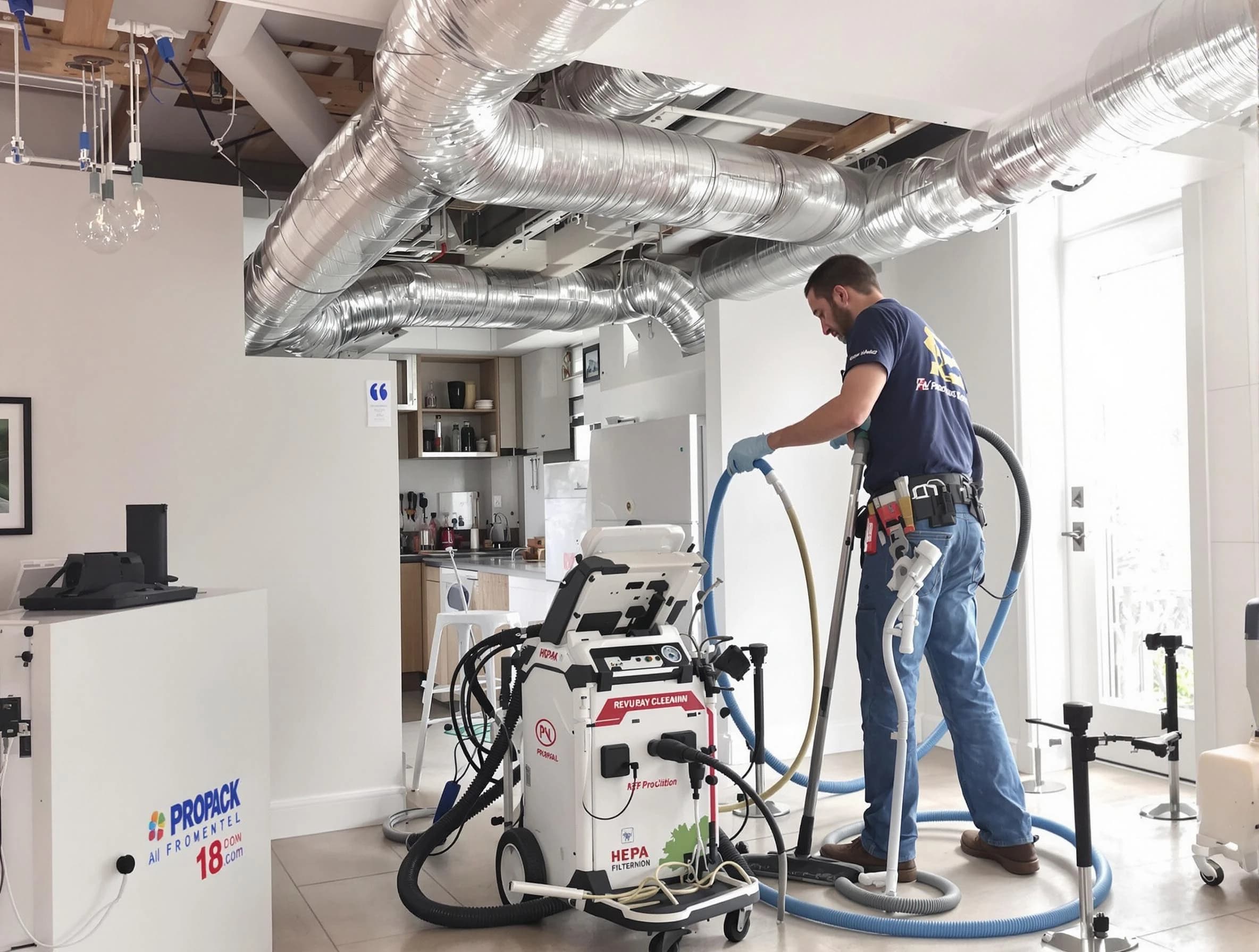 American Fork Air Duct Cleaning technician performing advanced pure duct cleaning with specialized equipment in American Fork