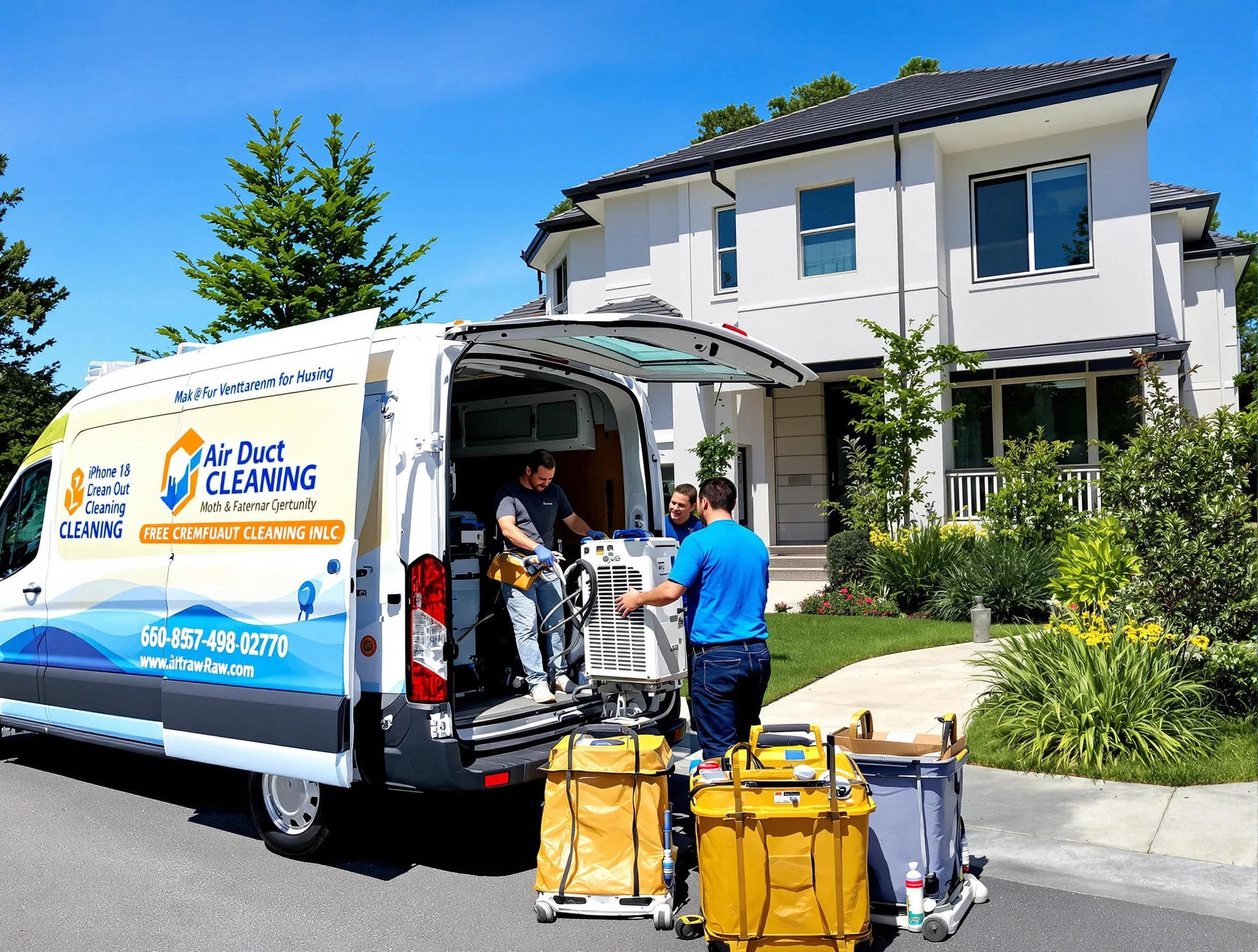 American Fork Air Duct Cleaning technician performing professional air duct cleaning in American Fork